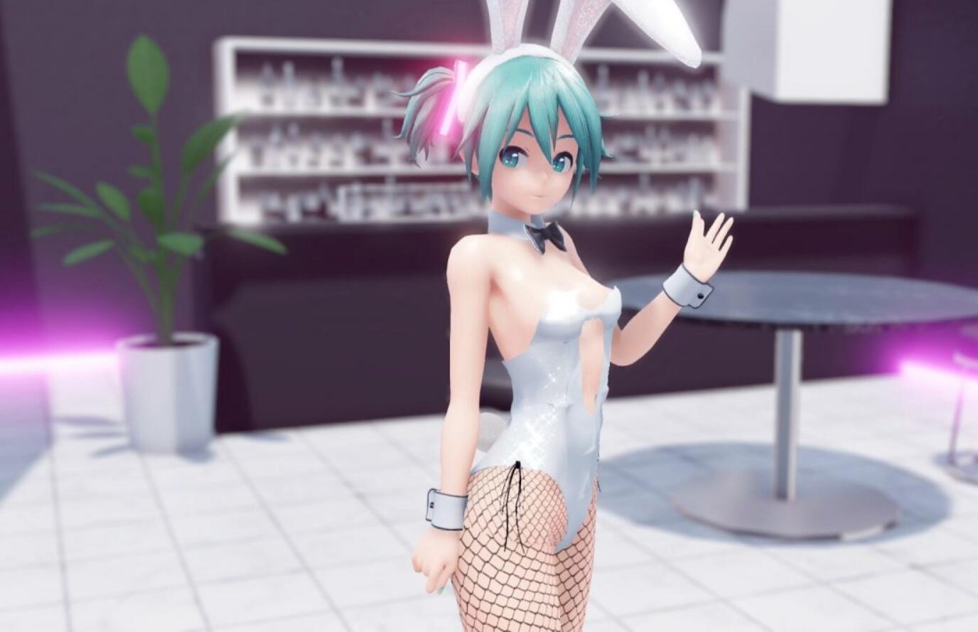 【MMD】ミクさんバニーイラマチオサービス【初音 酒吧兔女郎】3V【1.1G】-欣哆啦